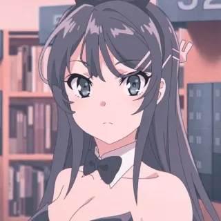 🐰 Mai Sakurajima Rascal Does Not Dream of Bunny Girl Senpai anime, bunny girl, mai sakurajima, rascal does not dream of bunny girl senpai telegram sticker