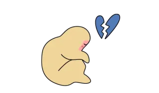 💔 triste, solo/a, corazón roto, depresión, herido/a, emociones whatsapp sticker