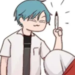 🎧 Anime, Mangá, Desenho animado, Desenho, Caneta, Personagem whatsapp sticker