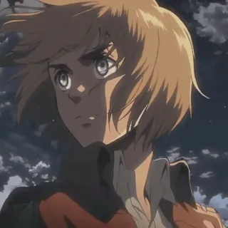 ❤️ Armin Arlert Attack on Titan Armin Arlert, Ataque a los Titanes, Anime, Manga, Personaje, Rubio, Determinación, Serio telegram sticker
