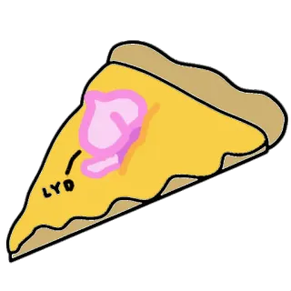 ☠ LYD Pizza, Comida, Lanche, Fatia, Desenho animado telegram sticker