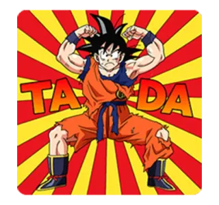 💪 Goku Dragon Ball TA DA Goku, Dragon Ball, Anime, Manga, Personaje, Dibujo animado telegram sticker