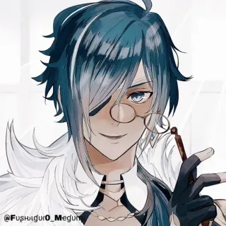 🔲 @Fushiguro_Megumi アニメ, キャラクター, イラスト, ポートレート, ファンアート telegram sticker