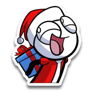 🎁 navidad, dibujos animados, vacaciones, celebración, regalo, invierno, festivo whatsapp sticker