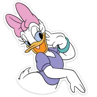 ☺️ Daisy Duck kartun, bebek, Disney, Daisy Duck whatsapp sticker