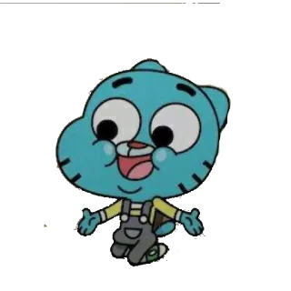 😄 Gumball Watterson The Amazing World of Gumball Cartoon, Gumball Watterson, The Amazing World of Gumball, blaue Katze, animiert whatsapp sticker