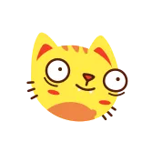 🤪 kat, dier, grappig, cartoon telegram sticker