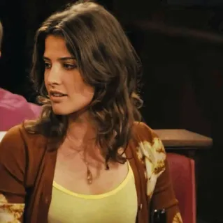 🍕 Robin Scherbatsky How I Met Your Mother phụ nữ, tóc nâu, nhân vật, chương trình TV telegram sticker