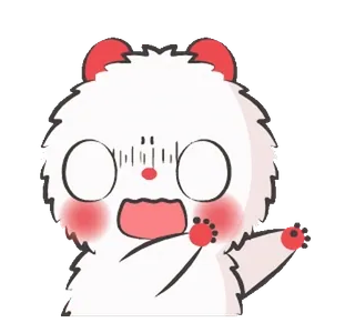 😱 Dessin animé, Mignon, Animal, Ours, Choqué, Expression whatsapp sticker