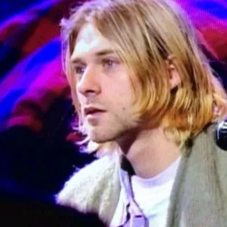 🫣 Kurt Cobain músico, cantor, Kurt Cobain, Nirvana, grunge telegram sticker