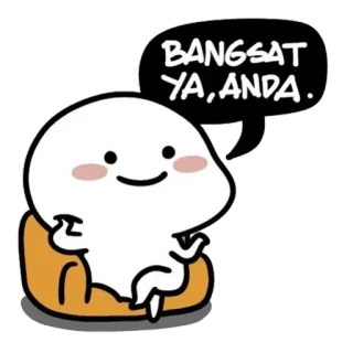 😒 BANGSAT YA, ANDA. Desenho animado, Cabrão, Bravo, Sofá telegram sticker