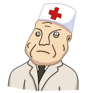 ☹ médico, enfermeira, medicina, hospital, saúde, médico telegram sticker