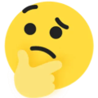 🤔 pensando, emoji, ponderando, pregunta, pensativo telegram sticker