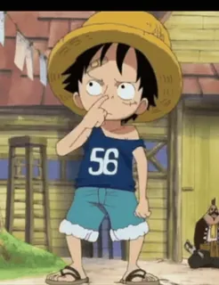☺️ Monkey D. Luffy One Piece Anime, One Piece, Monkey D. Luffy, Cartone animato, Divertente, Luffy telegram sticker