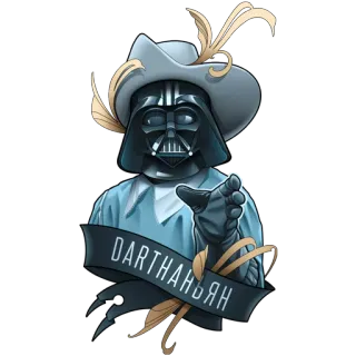 🤺 Darth Vader DARTHАНьян darth vader, star wars, russisch, parodie, charakter, hut, kostüm whatsapp sticker