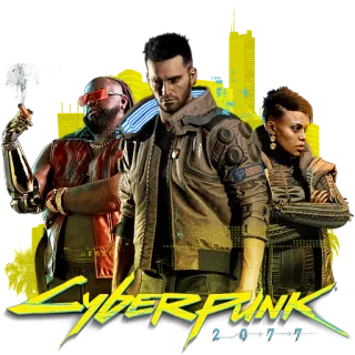 🌆 Cyberpunk 2077 video game, cyberpunk, future, characters telegram sticker