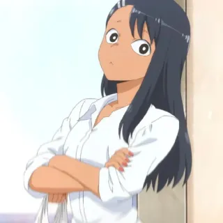 🤨 Nagatoro Don't Toy With Me, Miss Nagatoro Anime, Manga, Nagatoro, Scolara, Carino, Divertente, Personaggio telegram sticker