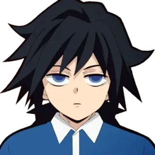 🙄 Giyu Tomioka Demon Slayer anime, manga, demon slayer, giyu tomioka, water hashira, japanese animation telegram sticker