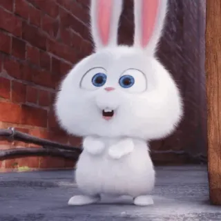 🐰 Snowball The Secret Life of Pets Hase, Kaninchen, süß, Tier, Cartoon telegram sticker