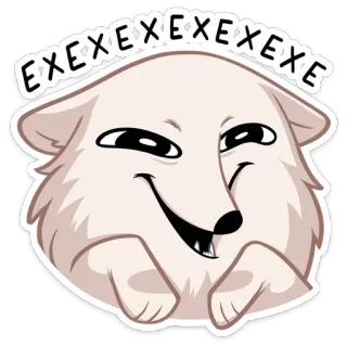 😀 EXEXE.EXEXE.EXEXE cane, meme, sticker, animale, divertente, carino telegram sticker