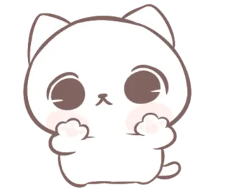 🥺 gato, fofo, kawaii, animal, gatinho, desenho animado, adesivo telegram sticker