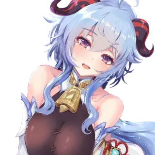 💞 Ganyu Genshin Impact Anime, Genshin Impact, Ganyu, Videospielcharakter, Waifu telegram sticker