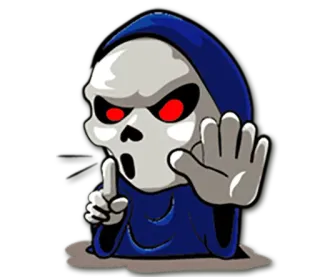 ✋ Parca, Muerte, Esqueleto, Silencio, Shhh, Callado telegram sticker