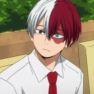 🎒 Shoto Todoroki My Hero Academia anime, manga, shonen, school, hero telegram sticker