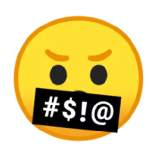 😶 #$!@ emoji, offensive, censored, swear words telegram sticker