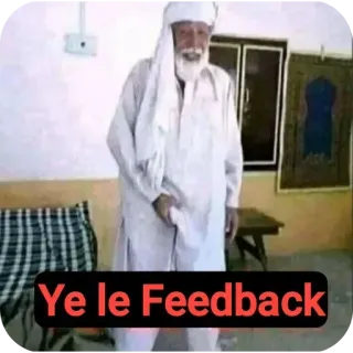 ⭐ Ye le Feedback whatsapp sticker