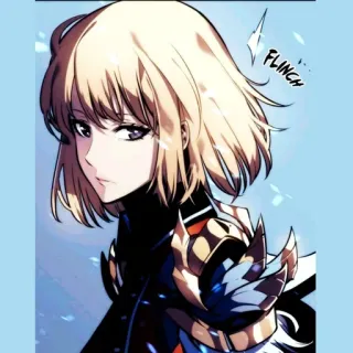 🧬 FLINCH anime, manga, female, character, blonde telegram sticker