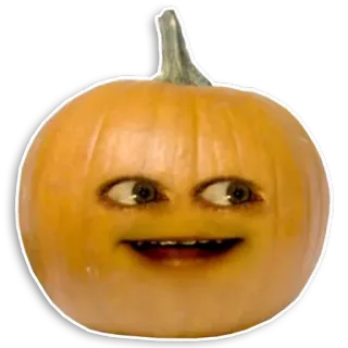 😥 Annoying Orange Cartone animato, Frutta, Arancia, Halloween, Zucca telegram sticker