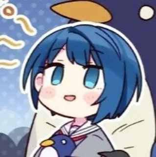 😧 Anime, Desenho animado, Fofo, Personagem, Pinguim, Chibi whatsapp sticker