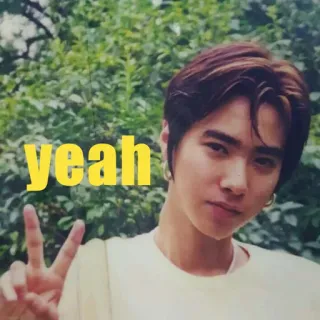 ✌ yeah Símbolo da paz, Homem, Selfie, Asiático, Sim telegram sticker