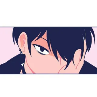 🔗 anime, cartoon, face, earring, hairstyle, portrait telegram sticker