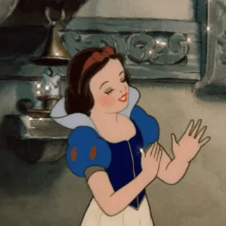 ☁️ Snow White การ์ตูน, ดิสนีย์, สโนว์ไวท์, เจ้าหญิง, อนิเมชั่น, เทพนิยาย, เวทมนตร์, ตัวละคร telegram sticker