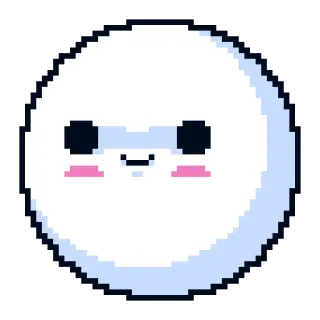 ☺️ pixel art, cute, cartoon, blob, kawaii telegram sticker