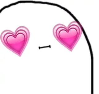 😍 глаза-сердечки, эмодзи, любовь, милый, стикер telegram sticker