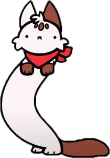 🙂 cartoon cat, animal, cat with bandana, cute animal, cartoon, funny telegram sticker