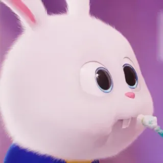 ❄ Snowball The Secret Life of Pets bunny, white, rabbit, cartoon, animal, pet telegram sticker