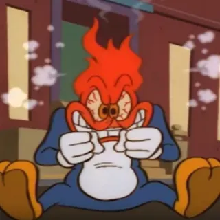 😡 Cartone animato, Arrabbiato, Stressato, Frustrato, Infastidito telegram sticker