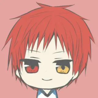 😄 Akashi Seijuro Kuroko's Basketball Anime, Manga, Chibi, Rote Haare, Akashi Seijuro, Kuroko no Basket telegram sticker