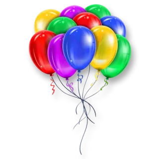 🎈 ballons, fête, célébration, coloré, anniversaire whatsapp sticker