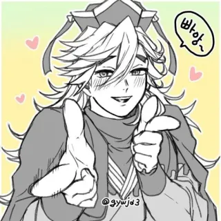 🌟 뿌앙~ 动漫, 卡通, 角色, 同人 whatsapp sticker