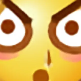 😳 angry, emoji, shocked, annoyed, worried telegram sticker
