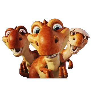 😀 dinosaurus, reptil, menakutkan, lucu, kartun telegram sticker