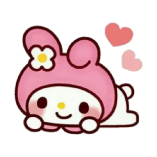 😀 My Melody My Melody, Sanrio, mignon, dessin animé, rose, kawaii, lapin telegram sticker
