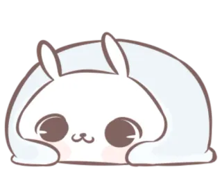 🍒 conejo, lindo, kawaii, animal, conejo, dibujo telegram sticker