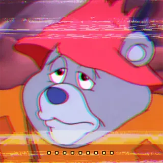 😑 Gruffi Gummi Disney's Adventures of the Gummi Bears 漫画, クマ, グミ, 悲しい, テレビ telegram sticker