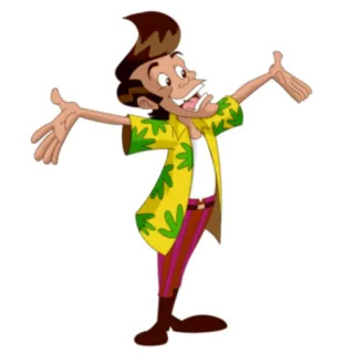 😊 Dibujo animado, Personaje, Emocionado, Feliz, Divertido, Hombre telegram sticker